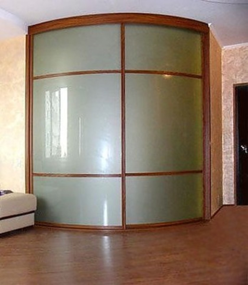 Встроенный шкаф купе радиусный в классическом стиле Барановичи