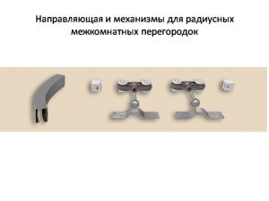 Направляющая и механизмы верхний подвес для радиусных межкомнатных перегородок Барановичи